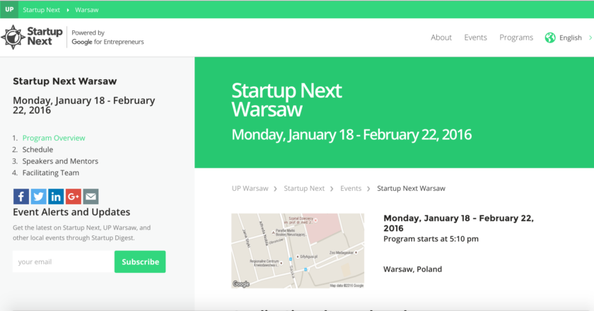 start up next warsaw